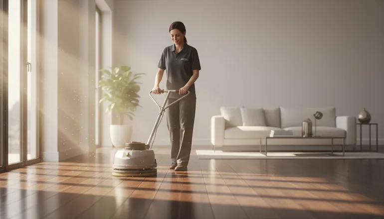 Regular house cleaning in progress